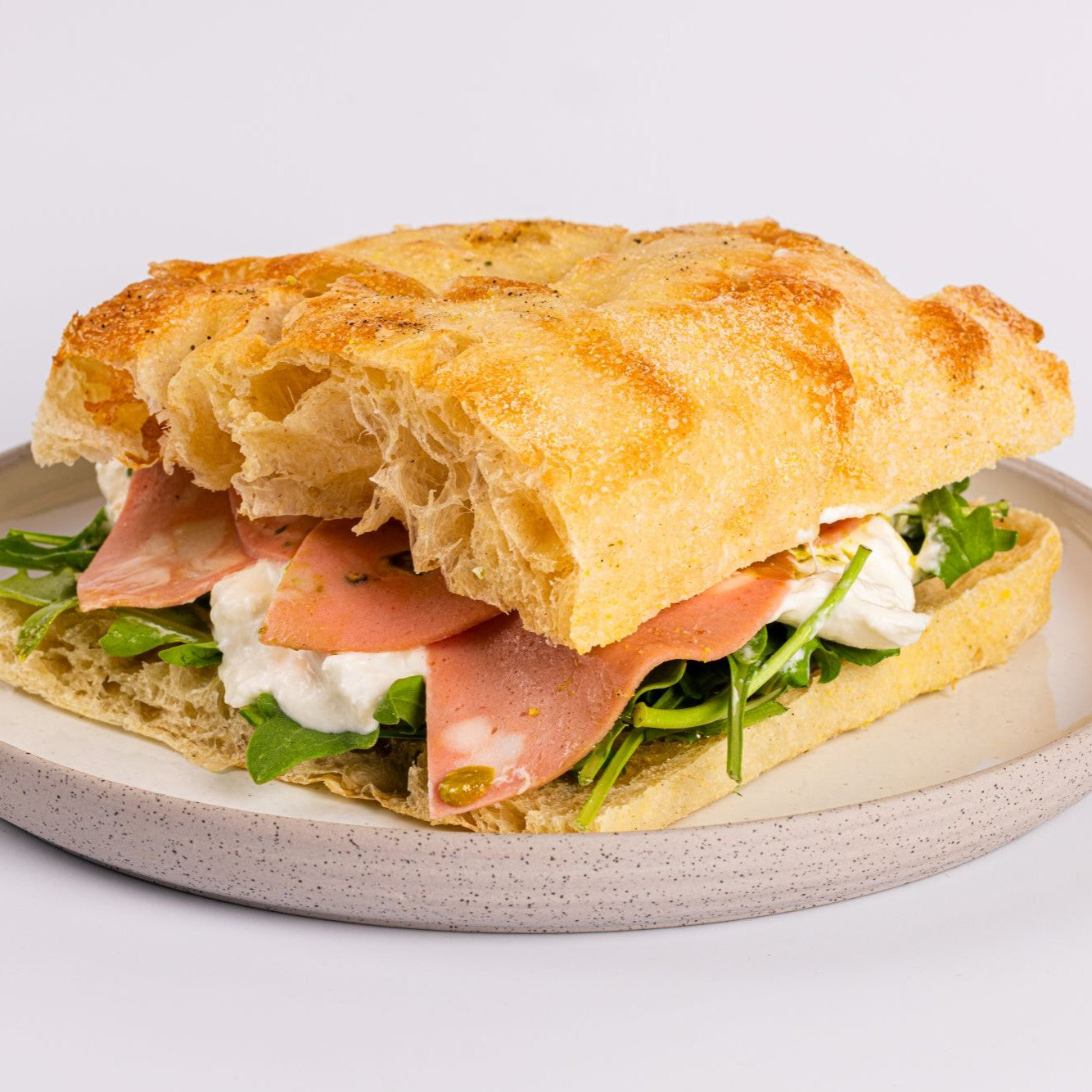 Mortadella Focaccia Italian Sandwiches
