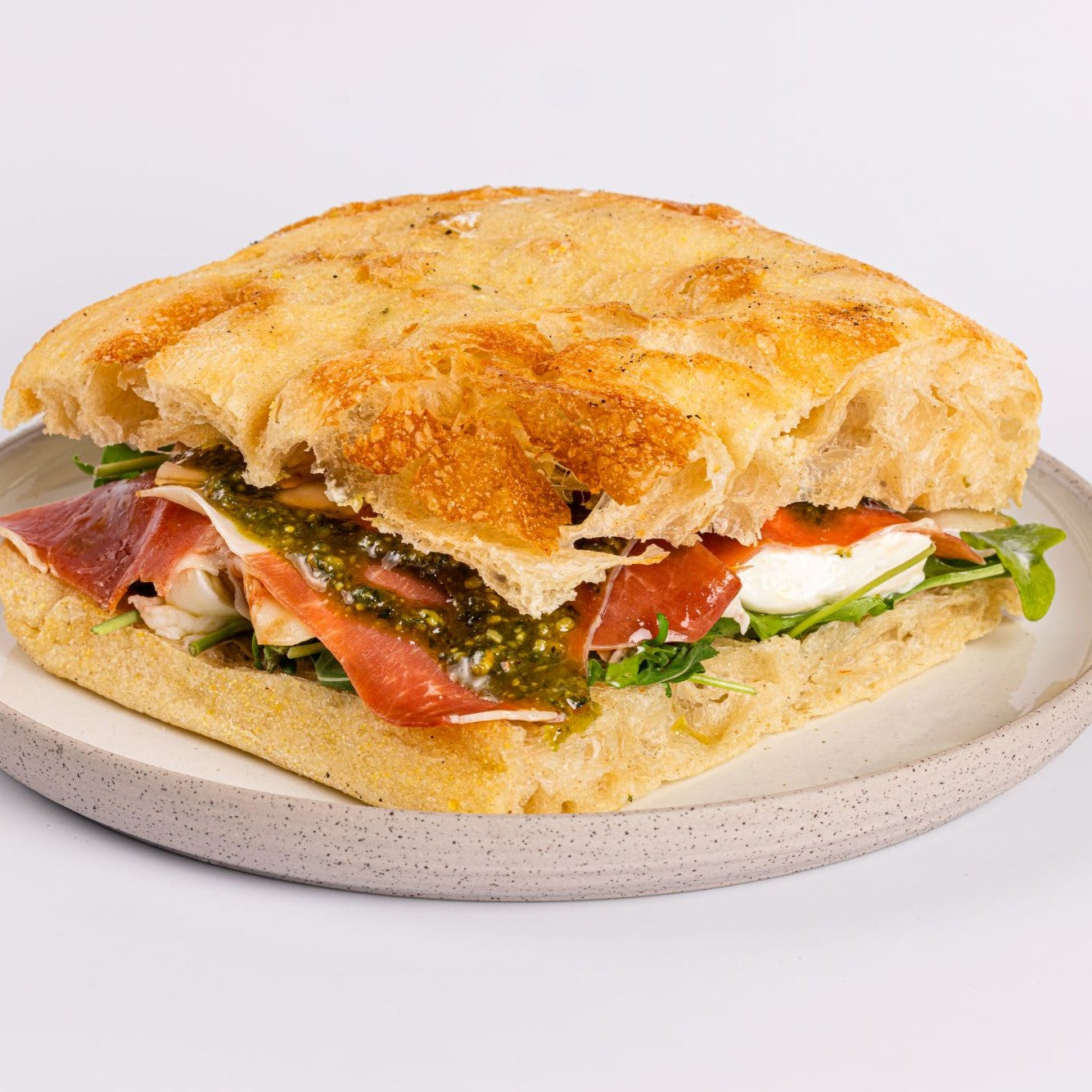 Parma Ham Focaccia Italian Sandwiches